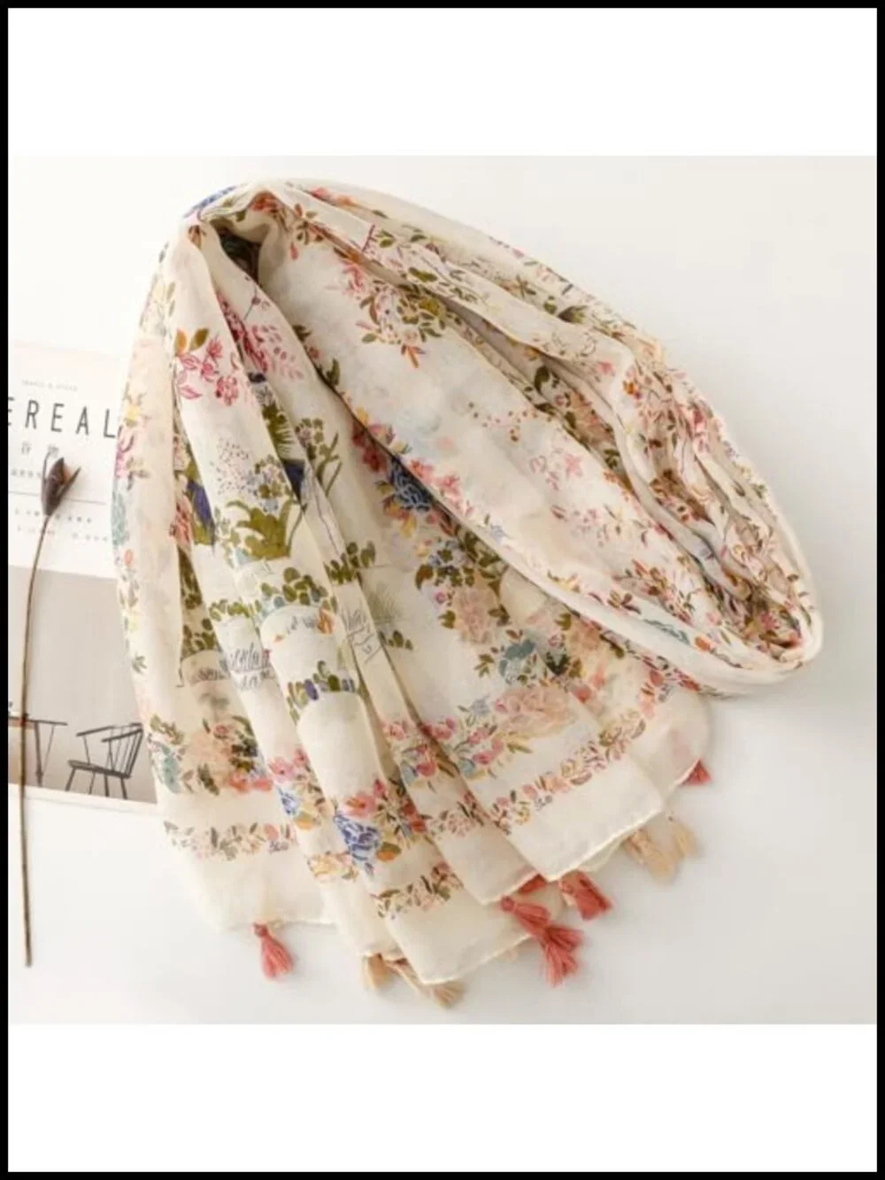 Boho Fringed Beaded Pashmina Scarf Wrap Shawl Lightweight Oversized Women's